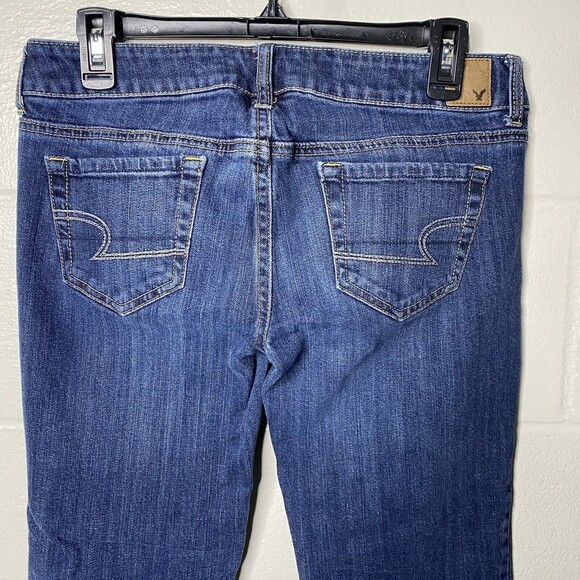 American Eagle Jeans Womens 6 Short Favorite Boyfriend Denim Stretch Blue Faded - Picture 4 of 13